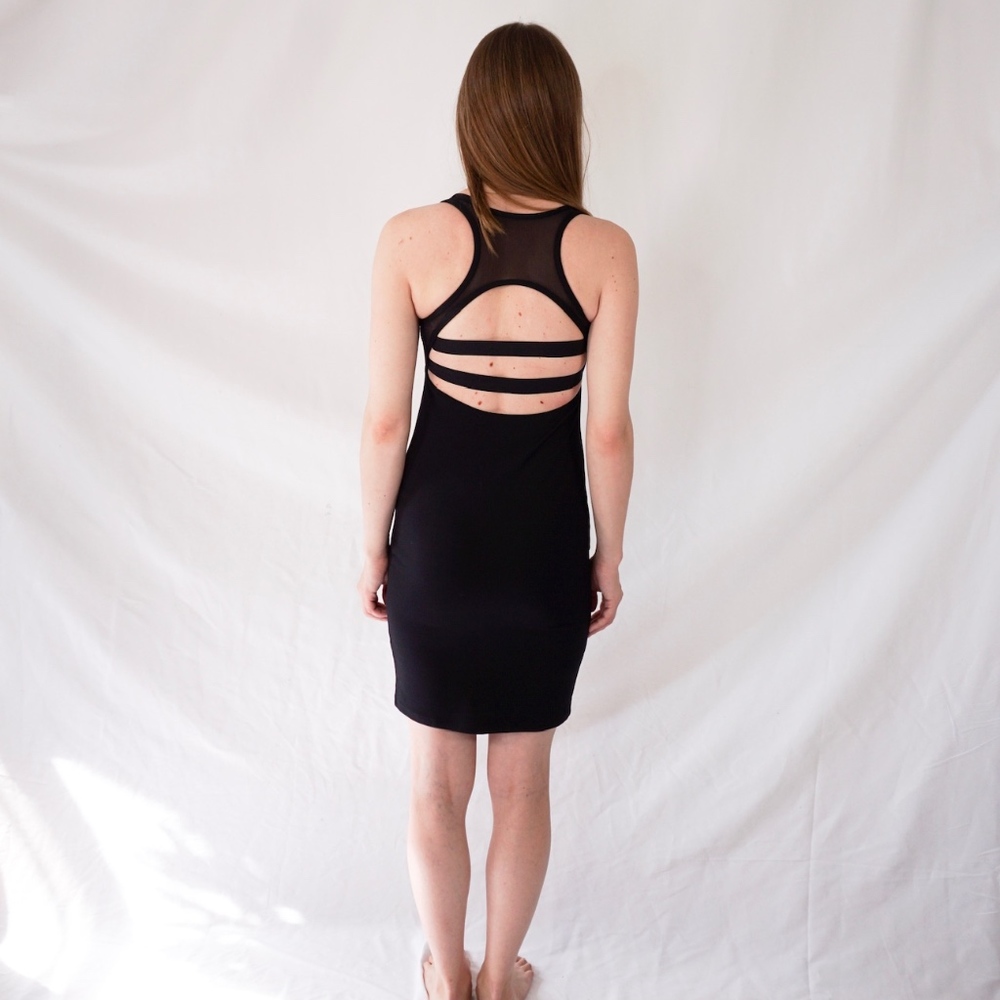FABLETICS Tropez Black Mini Dress Racer Back 0490 - Picture 6 of 8